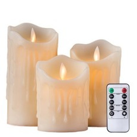 miniyo LED촛불 전자촛불 양초 흔들리는촛불 3P, LED촛불B타입