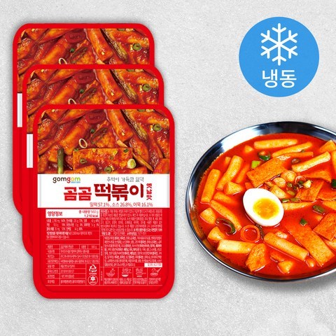 곰곰 떡볶이 옛날맛 (냉동), 560g, 3개