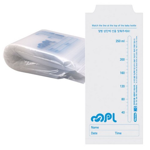 엠피엘 일회용젖병 비닐팩 200p, 화이트, 200개입