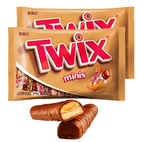 트윅스 미니 초콜릿, 500g, 2개