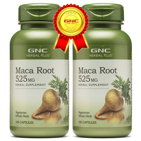 GNC Maca Root 525MG 100 CAPSULES 마카 루트 100정 2개