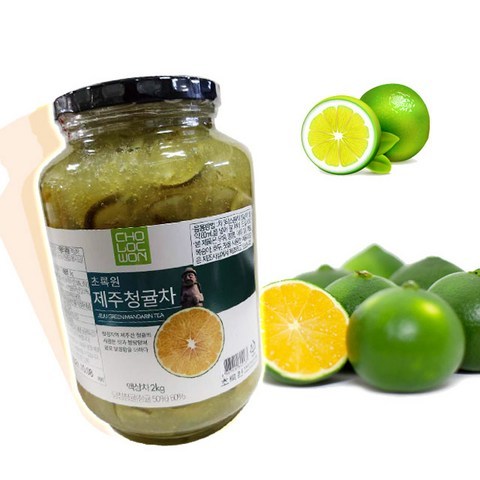 늘가온길 과일차 청귤 한라봉 자몽 오미자 레몬 유자 비타민 듬뿍 생 과일청, 1병, 1kg(청귤차)