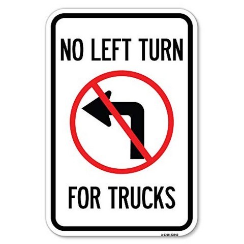 그래픽이있는 트럭의 좌회전 금지 | 12 