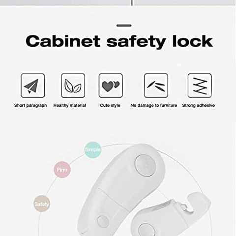 Baby Safety Magnetic Cabinet Lock Child Safety Lock Cabinet Door Drawer Cabinet Lock 6 Childproof Safety Lock 2 Key Drilling Screw, 본상품