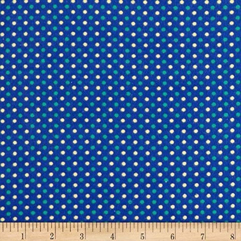 Mook Fabrics Two Tone Dot Flannel Fabric Royal Fabric By The Yard, 단일옵션