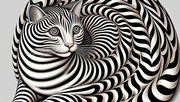 고양이를 보는 남자 2