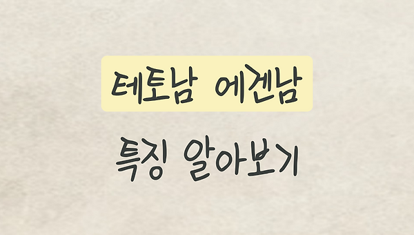 테토남 에겐남 특징