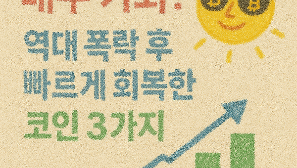 매수 기회? 역대 폭락 후 빠르게 회복한 코인 3가지