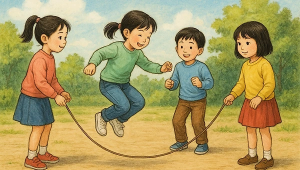 고무줄 하나로 이어진 마음