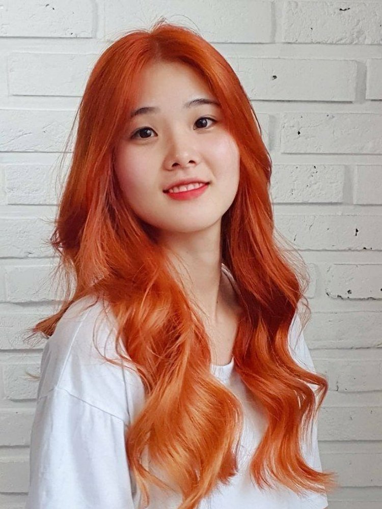 오렌지브라운 | 카카오헤어샵 스타일