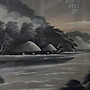 1960년말에 그린 저녁노을