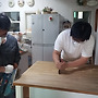 식탁과 싱크대 상판보..