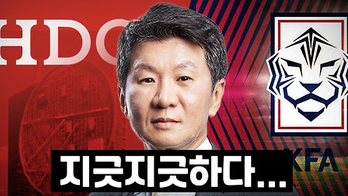 정몽규 축구협회장, HDC 임원 불법 파견 혐의로 경찰 수사