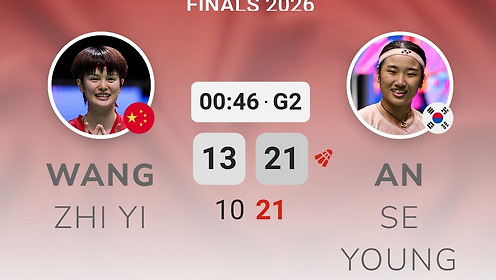 [우버컵 결승 속보] 안세영, 왕즈이 21-10 21-13 완파… 중국 첫 매치패 안겼다