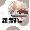 구글 애드센스, 하루만에 승인받기 글의 미리보기 사진