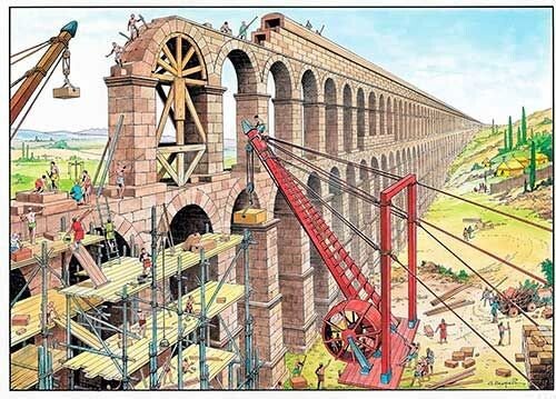 로마시대 상수관 건설 예상 모습