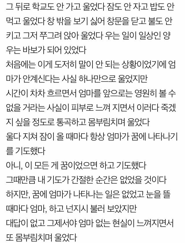 엄마가 돌아가신지 두 달째.jpg