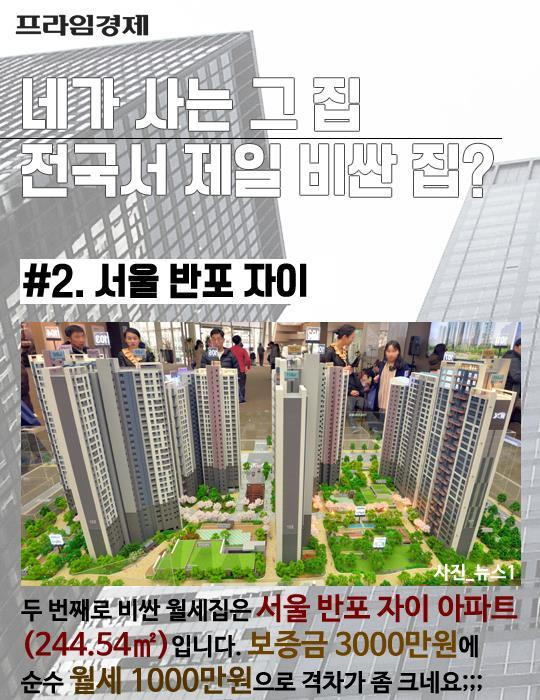 우리나라에서 가장 비싼 월세집