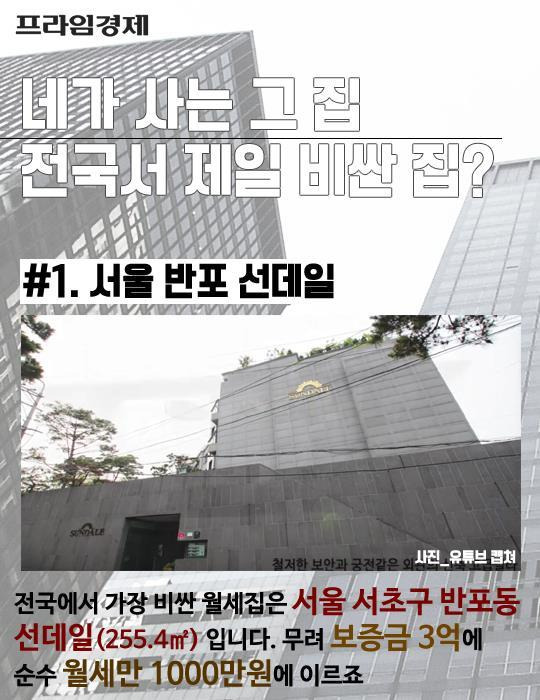 우리나라에서 가장 비싼 월세집