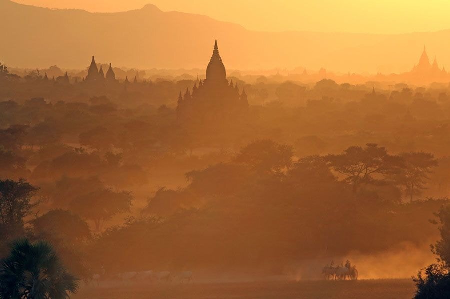 미얀마 불교 최고 유적지 '바간'의 풍경