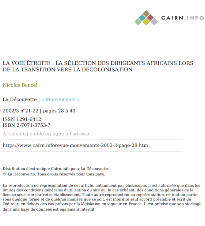 아프리카에 여전히 존재하는 프랑스 식민주의 - 꾸르