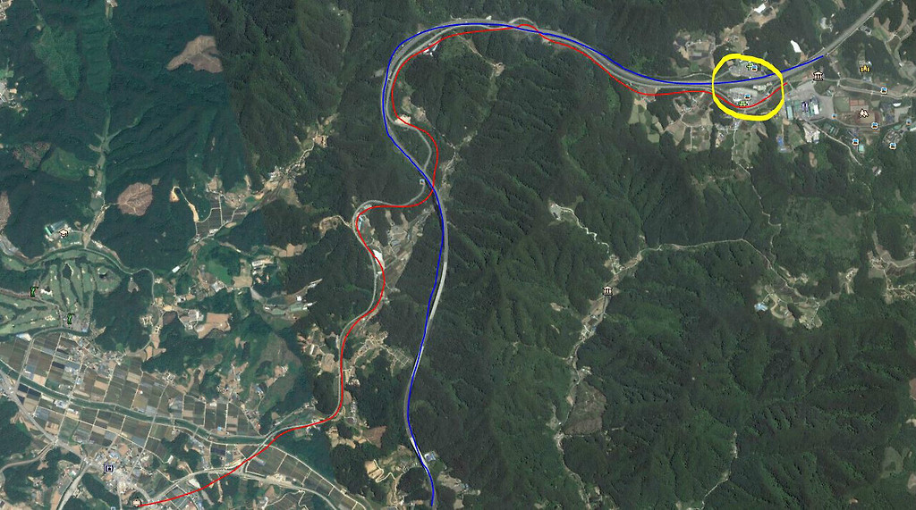 지도로 보는 2차선 시절 구 영동고속도로 - 꾸르