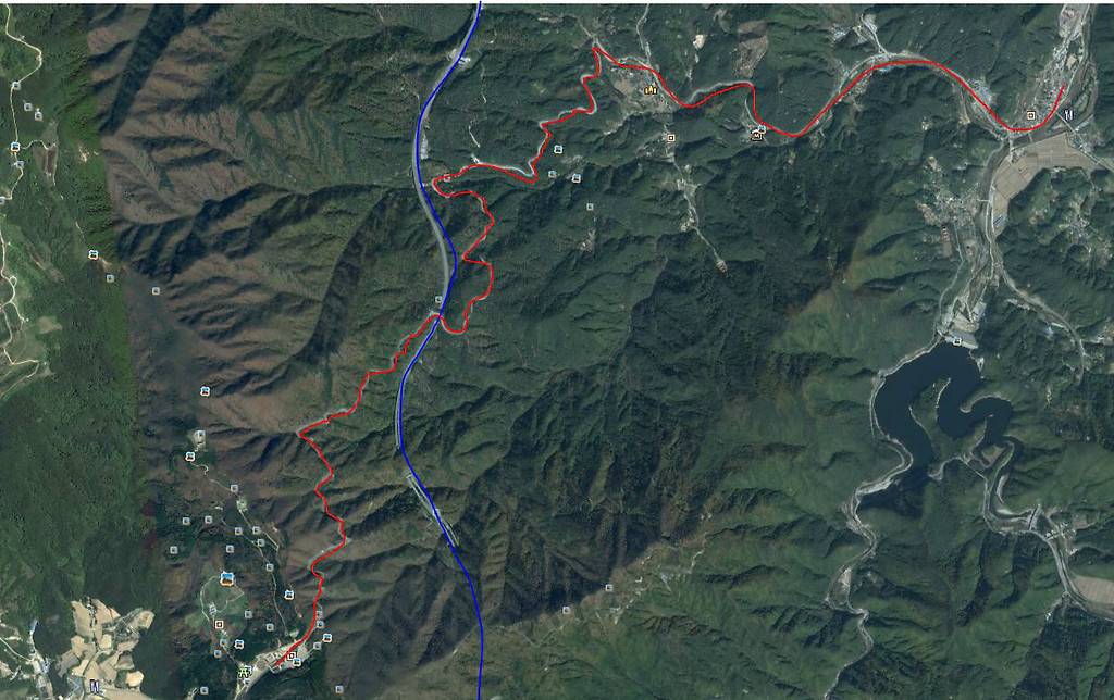 지도로 보는 2차선 시절 구 영동고속도로 - 꾸르