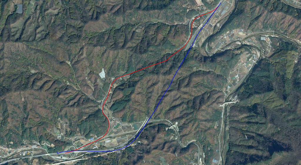 지도로 보는 2차선 시절 구 영동고속도로 - 꾸르