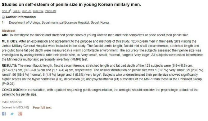한국 남성의 성기 길이는 정말 세계 최하위가 맞을까? - 짤티비
