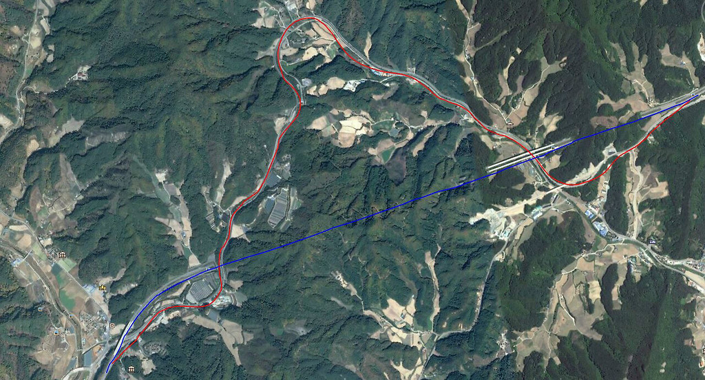지도로 보는 2차선 시절 구 영동고속도로 - 꾸르