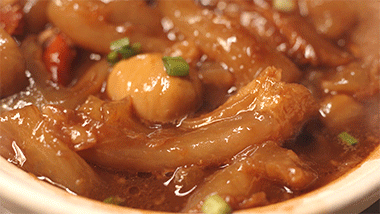소 힘줄 요리 -
