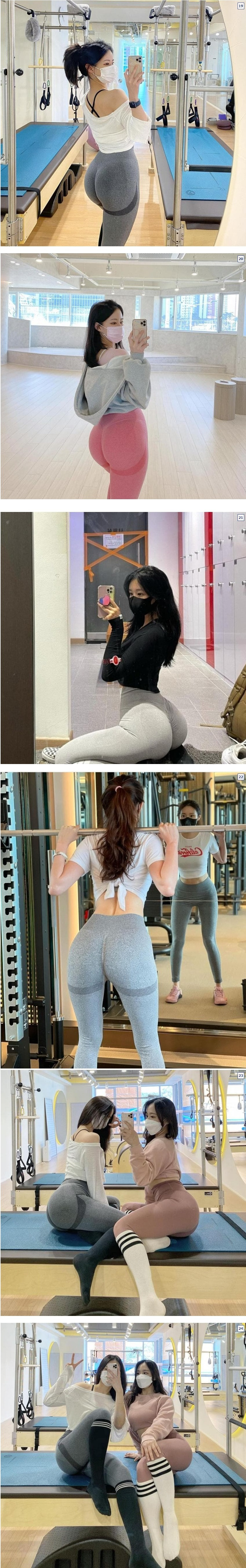 운동녀들 레깅스 셀카