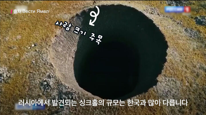 러시아에 생긴 싱크홀의 소름돋는 정체 -