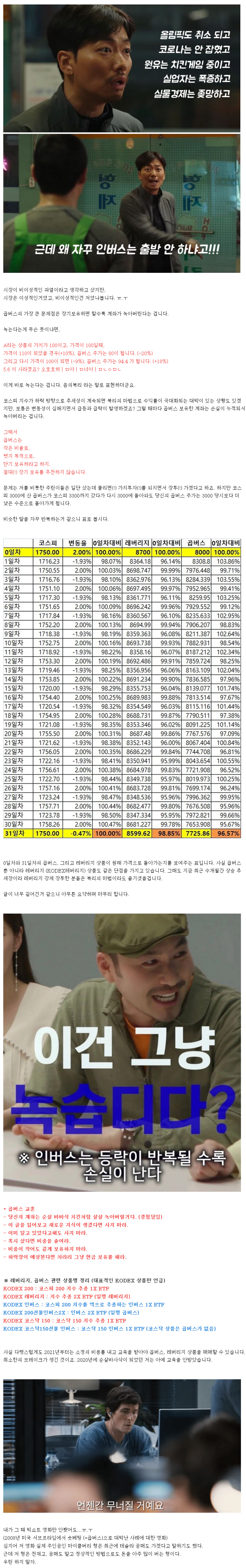 주식에서 곱버스가 무엇이고 곱버스를 하면 안되는 이유 - 꾸르