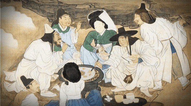 조선시대 소고기 먹는 그림 - 꾸르