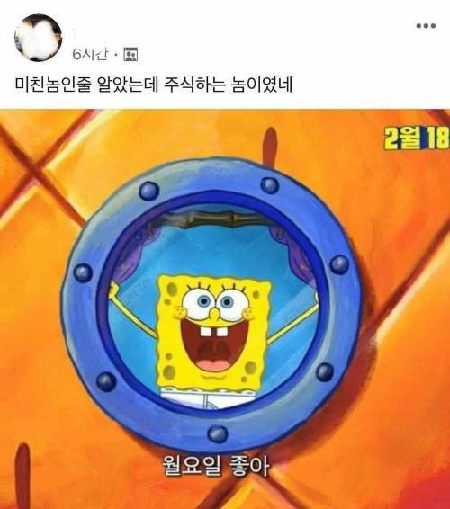 스펀지밥이 월요일 좋아하는 이유 - 꾸르