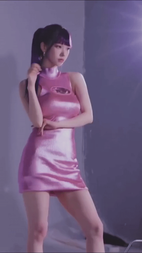 핑크 민소매 D 원피스 카리나 (스압)