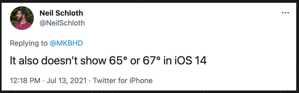 애플 날씨앱에 '69도'가 표시되지 않는 이유 - 짤티비