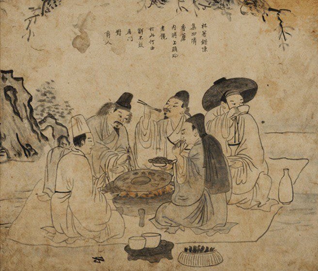 조선시대 소고기 먹는 그림 - 꾸르