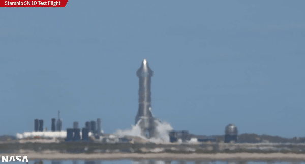 스페이스x 100인승 우주선 테스트 장면