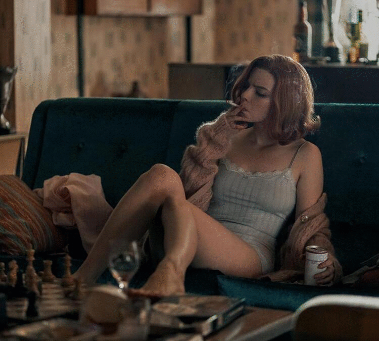 퀸스 갬빗 안야 테일러 조이 .gif