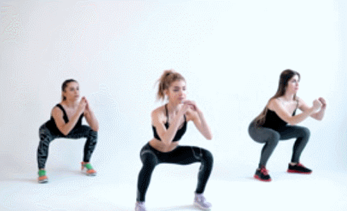 스쿼트 변형(한 달 내로 전신의 지방을 없애는 단 1가지 동작).gif