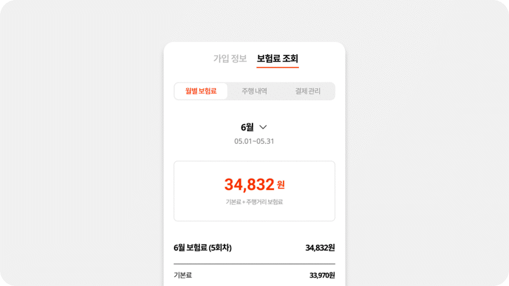 마이캐롯_보험 상세페이지_보험료 조회.gif