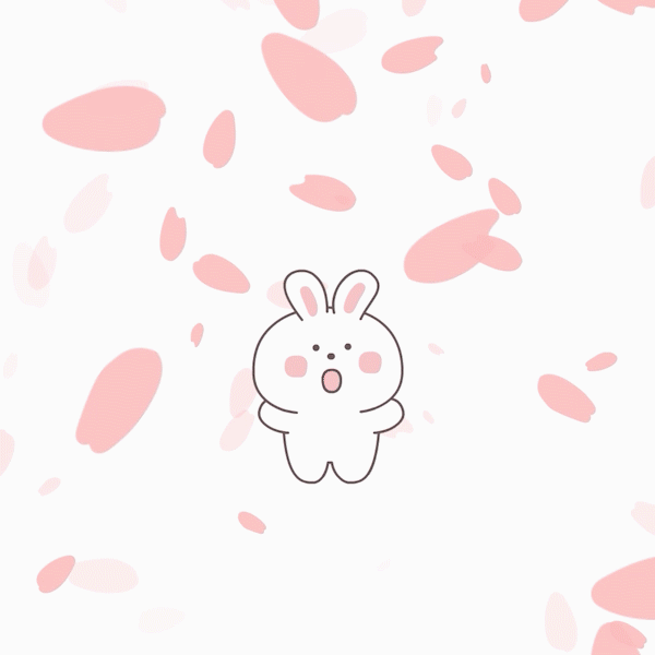 오와_벚꽃_봄_웃고있다멍하게_이모티콘_캐릭터.gif