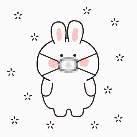 마스크 좀 살 수 있게 해 주세요_토끼_이모티콘_라인스티커_웃고있다멍하게_480.gif