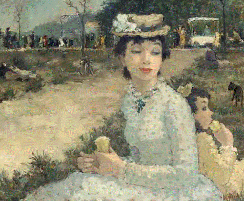 Mother with baby in the park.gif