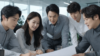 dnfvnsxn_A_group_of_Korean_office_workers_gathered_around_a_c_73fd7dd3-0102-4acf-89c8-4f2d02ae2c3a_3.gif