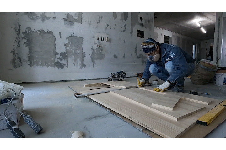 현관 벤치 제작 GIF.gif