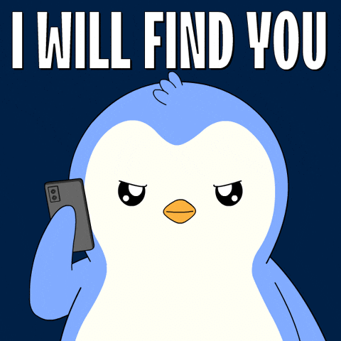 Beware I Will Find You GIF by Pudgy Penguins.gif
