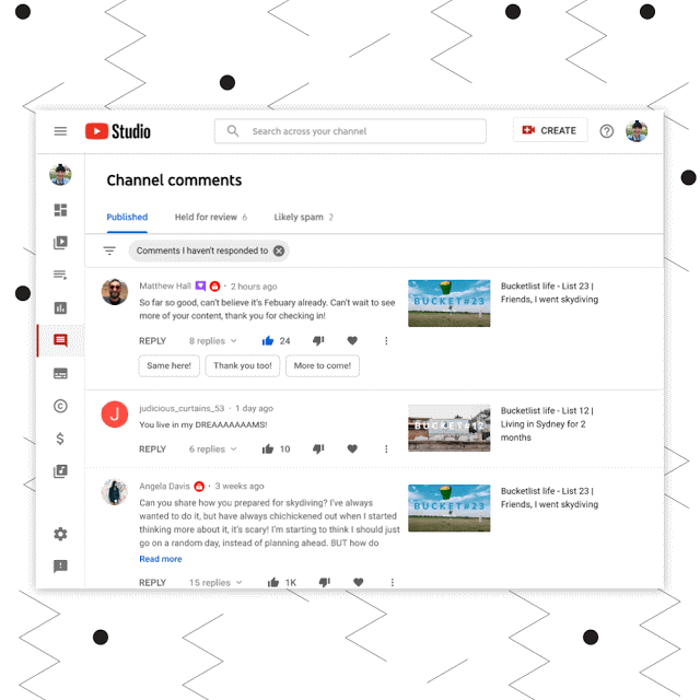 YouTube 제작자를 위한 SmartReply